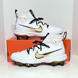 Nike Alpha Huarache NXT MCS Men’s Baseball Cleats FZ8650-119 White Gold black